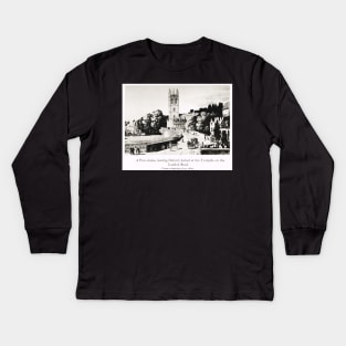 A Post-Chaise leaving the Oxford Turnpike bound for London,  circa 1800 Kids Long Sleeve T-Shirt